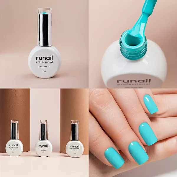 Набор гель-лаков "runail GEL POLISH" 5 оттенков (№7906, №8897, №8900, №8909, №8917) по 9 мл, №1121М