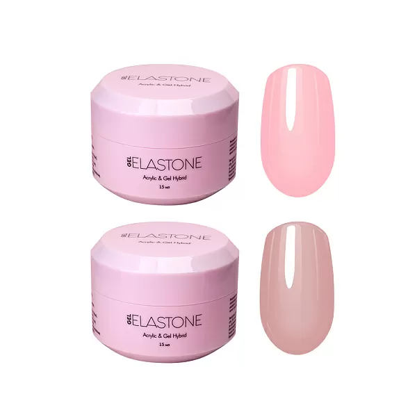 Набор Гибрид акрила и геля ELASTONE GEL 2 оттенка (№3948, №3952) по 15 мл №1294М