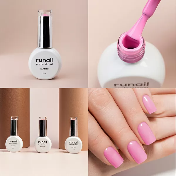Набор гель-лаков "runail GEL POLISH" 5 оттенков (№7883, №7889, №7890, №7891, №8923) по 9 мл, №1118М