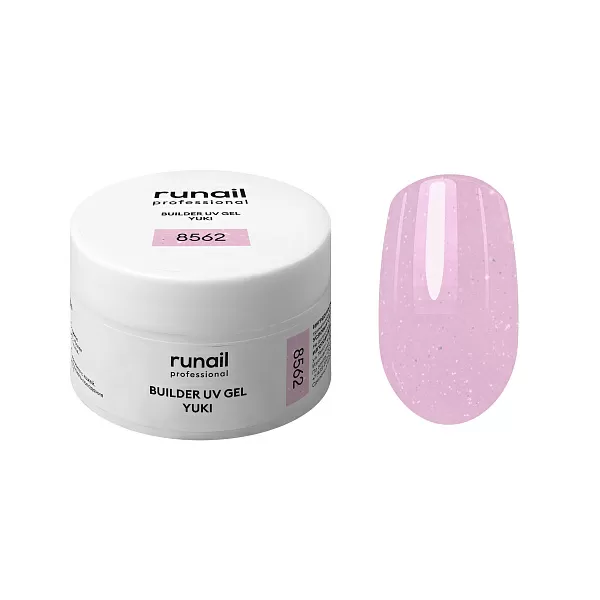 Моделирующий УФ-гель с хлопьями Юки BUILDER UV GEL YUKI, 15 г №8562