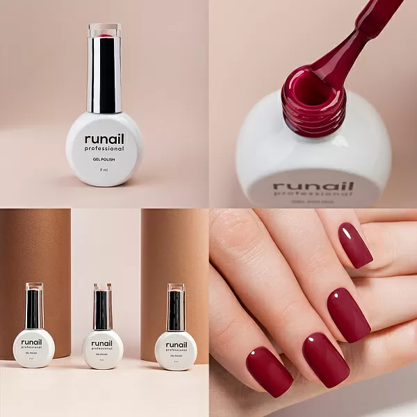 Набор гель-лаков "runail GEL POLISH" 5 оттенков (№7914, №8875, №8892, №8929, №8931) по 9 мл, №1119М