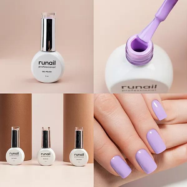 Набор гель-лаков "runail GEL POLISH" 5 оттенков (№7904, №8908, №8913, №8920, №8921) по 9 мл, №1128М